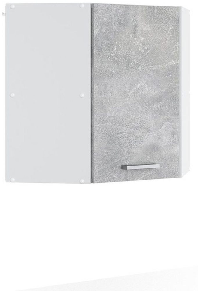 Vicco Küchenschrank R-Line Hängeschrank Unterschrank Küchenzeile Küchenunterschrank Arbeitsplatte, Möbel verfügbar in anthrazit und weiß (Beton ohne Arbeitsplatte, Eckhängeschrank 57 cm) Bild 1