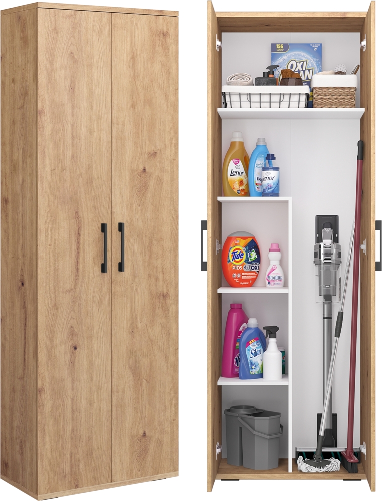 Bellamio 'Apol' Mehrzweckschrank, Eichenoptik, 176 x 33 x 60 cm, Besenschrank Bild 1