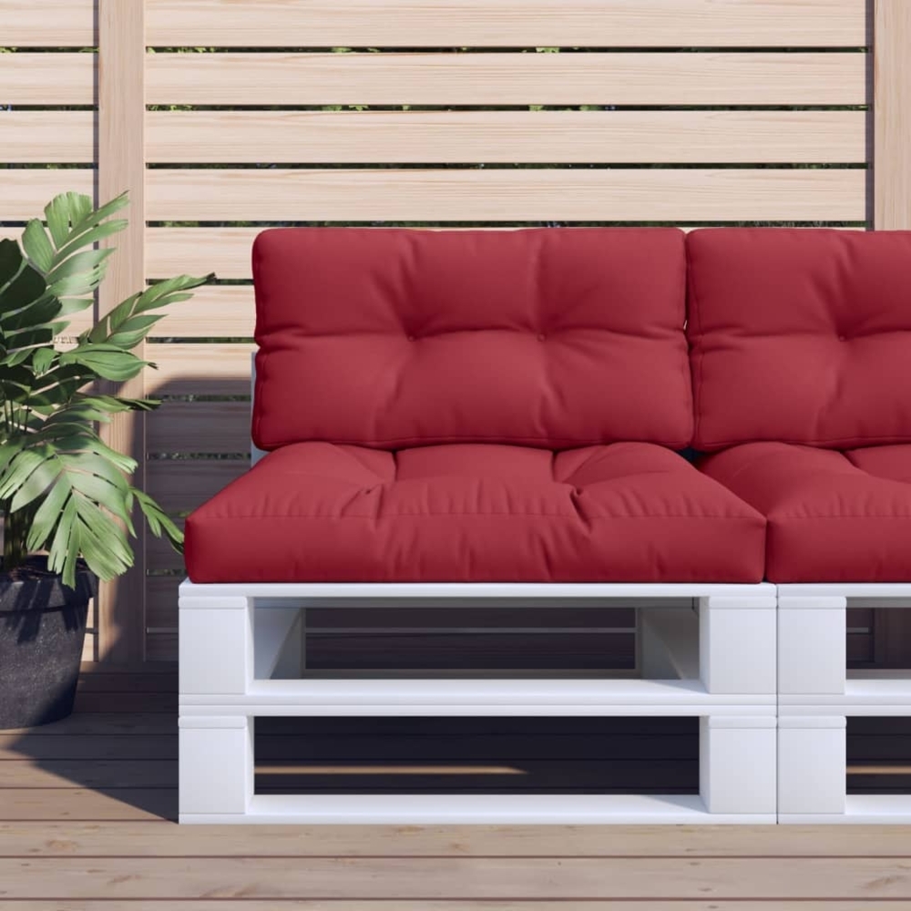 vidaXL Palettenkissen Weinrot 80x40x12 cm Stoff 360610 Bild 1