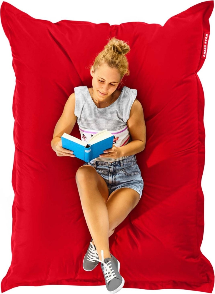 Green Bean® Outdoor Sitzsack, waschbar & wetterfest, Polyester-PVC-Stoff, Rot, 140x180 cm, 380 Liter Bild 1