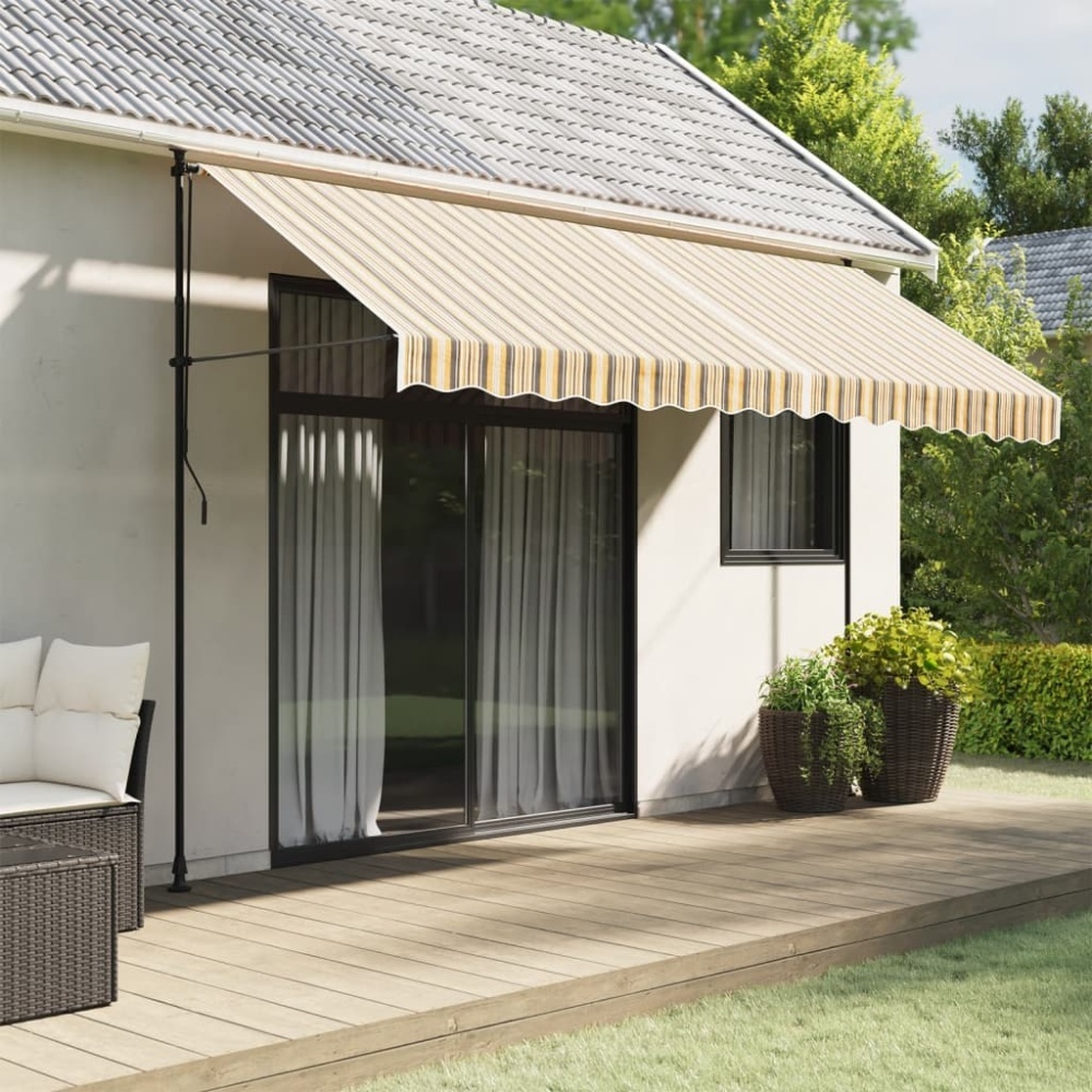 vidaXL Markisenbespannung Mehrfarbig Gestreift 4x3 m Bild 1