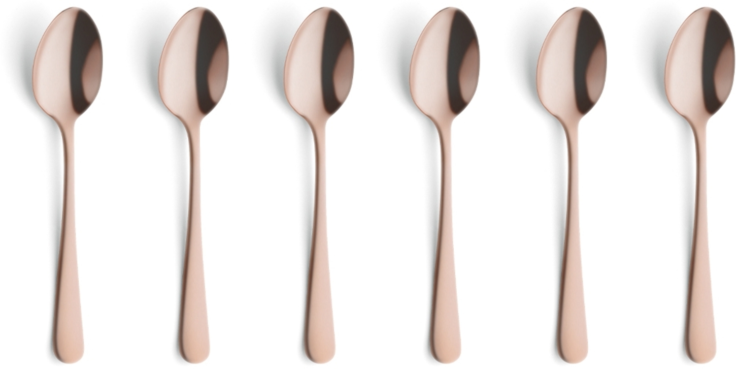 Amefa AUSTIN Mocca-/Espressolöffel Set 6-teilig PVD kupfer mattiert Bild 1