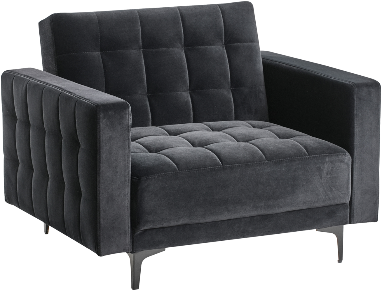 Sessel ABERDEEN Samtstoff Schwarz Bild 1