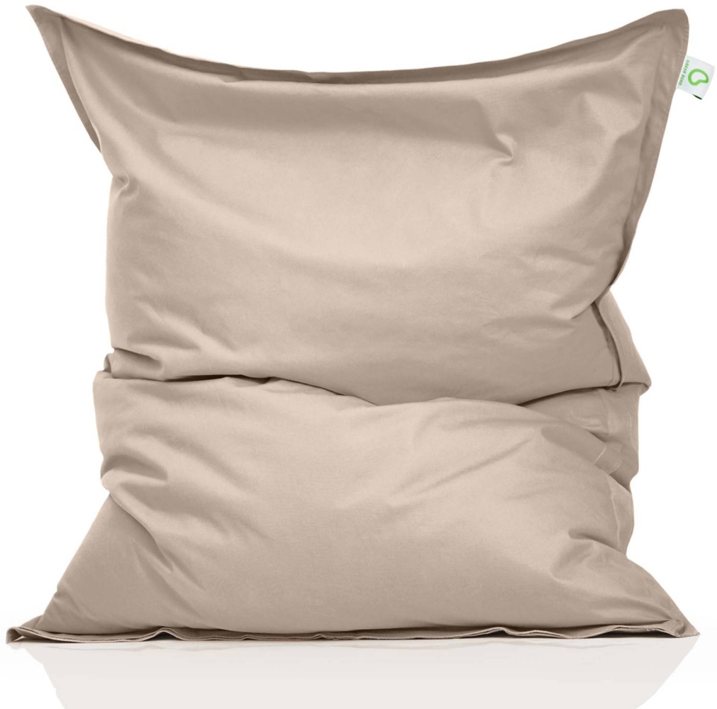 Green Bean® Sitzsack, waschbar, Polyester-PVC-Stoff, Beige, 140x180 cm, 380 Liter Bild 1