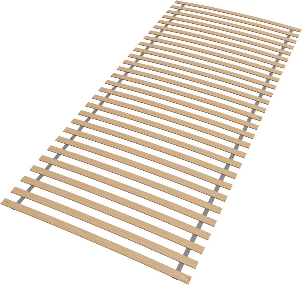 Rollrost 80x200, Ergonomischer Lattenrost aus Buchenholz, 28 Latten, Hergestellt in Deutschland, fertig montiert und gerollt, Traglast 130kg Bild 1