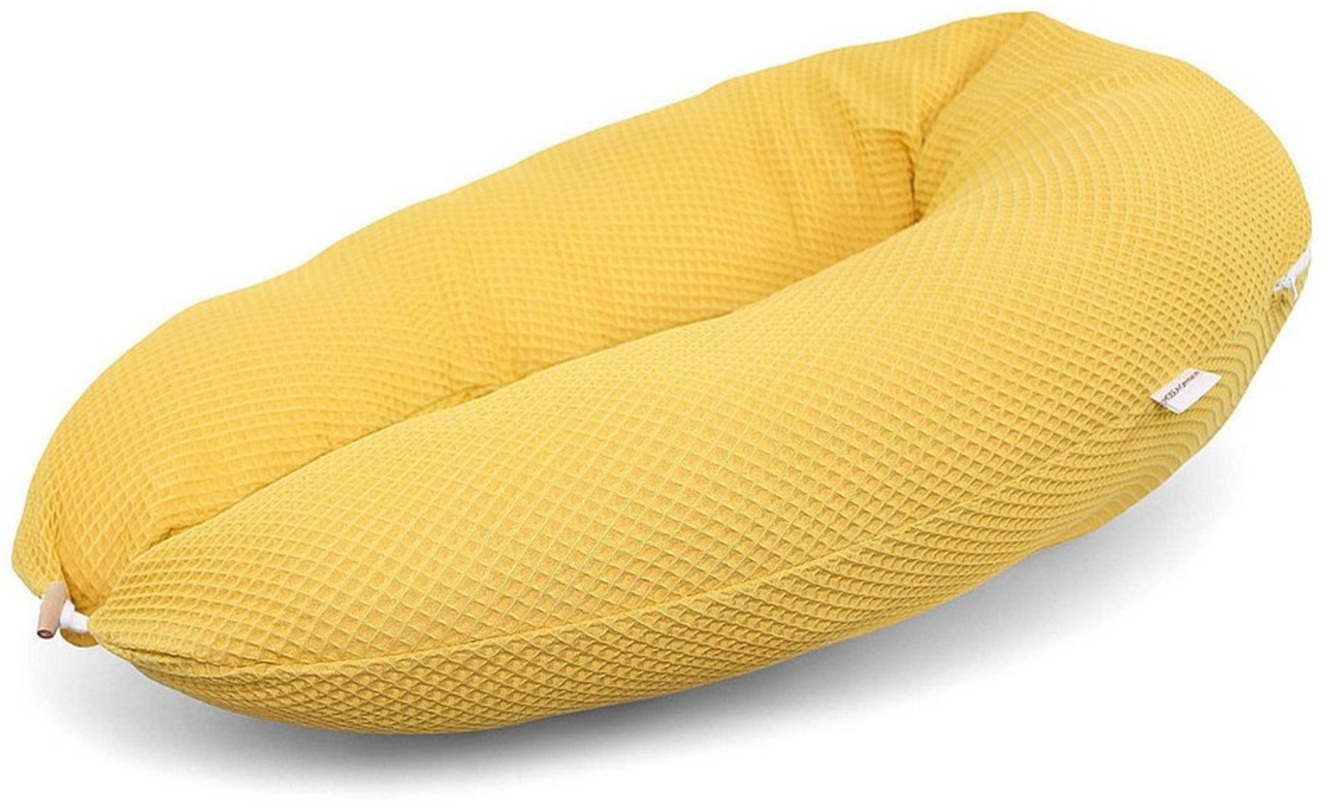 HOBEA-Germany Stillkissen XXL Lagerungskissen Schwangerschaftskissen Seitenschläferkissen groß (Waffelmuster senfgelb, Stillkissen) Bild 1