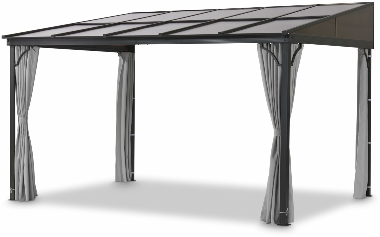 Leco Terrassenüberdachung "Melanie", grau, 400 x 300 x 214 cm (L x B x H) Bild 1