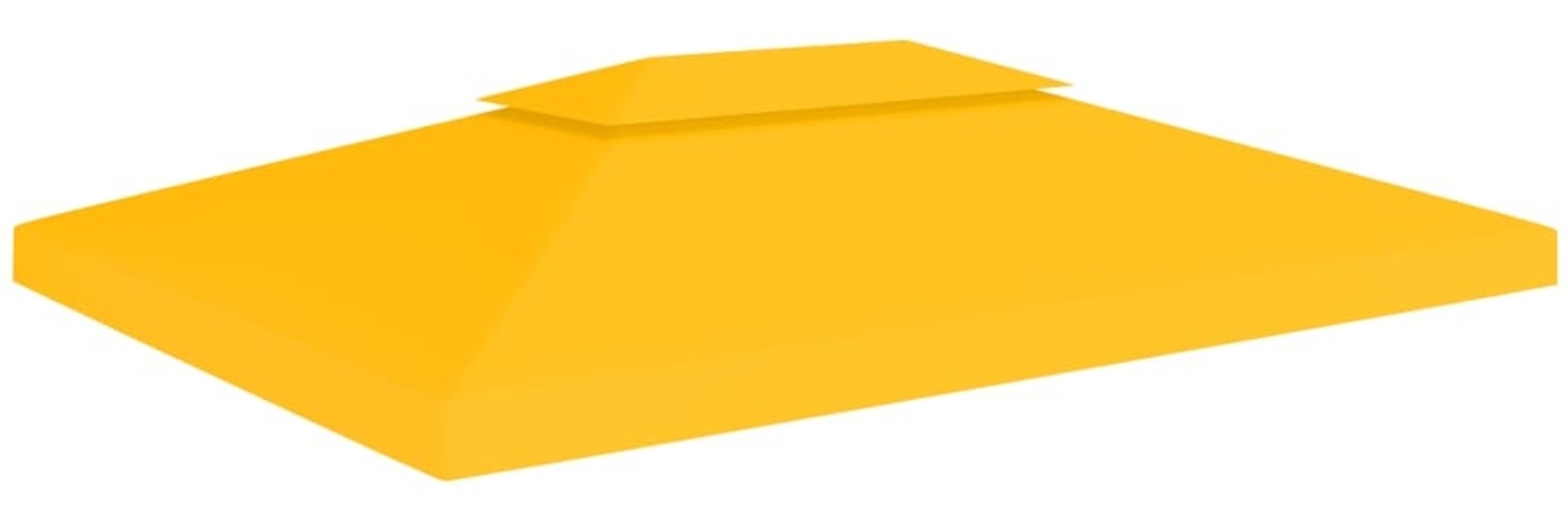 vidaXL Pavillon-Dachplane mit Kaminabzug 310 g/m² 4x3 m Gelb 312076 Bild 1