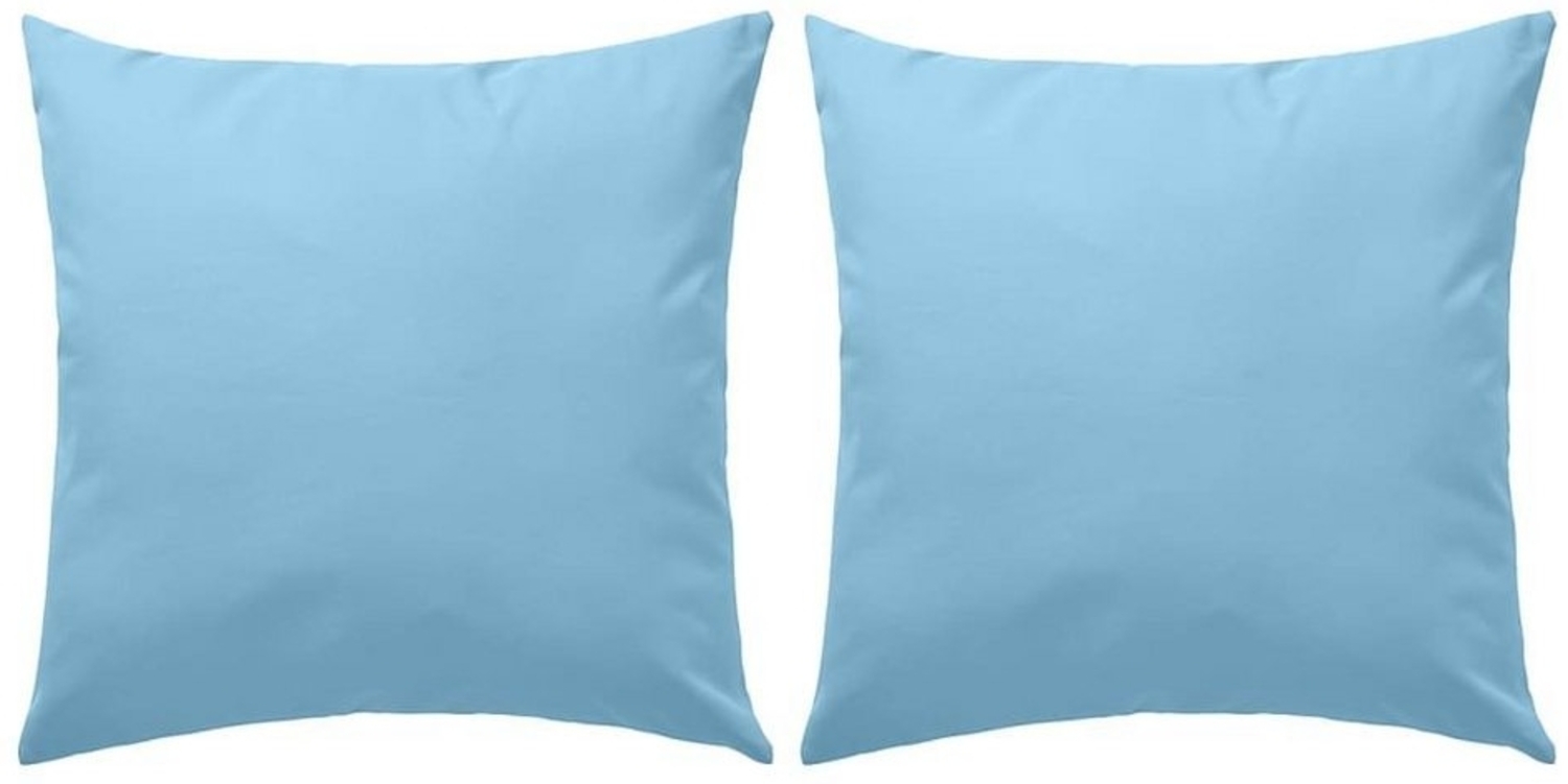 vidaXL Gartenkissen, 2 Stück, Polyestergewebe hellblau, 45x45 cm Bild 1