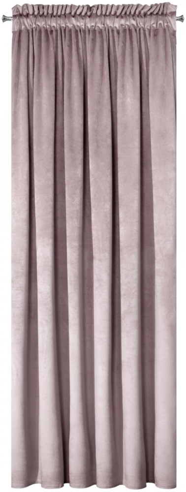 Samtvorhang Velours Vorhänge zum Wohnzimmer Prachtvoll Elegant rosa 140x270 cm Kräuselband Bild 1