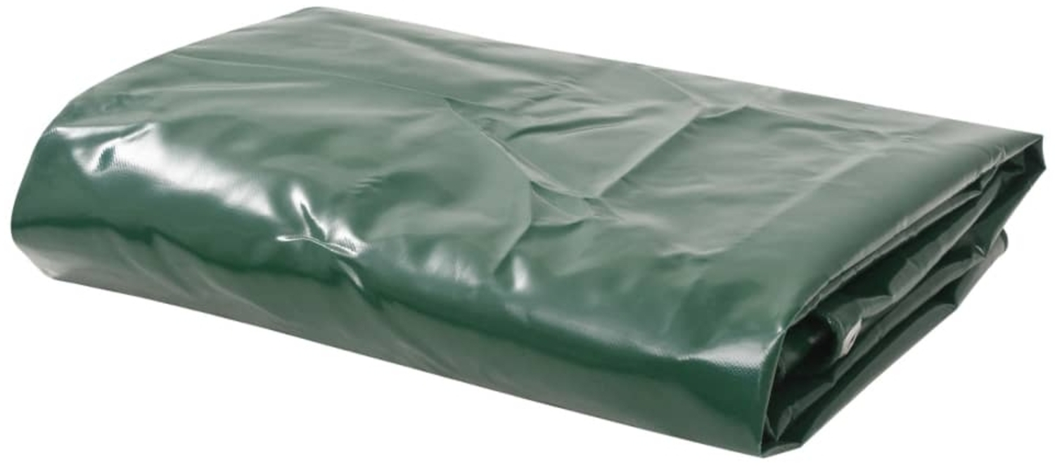 vidaXL Abdeckplane, Canvas mit PVC-Beschichtung grün, 3 x 6 m, 650 g/m² Bild 1