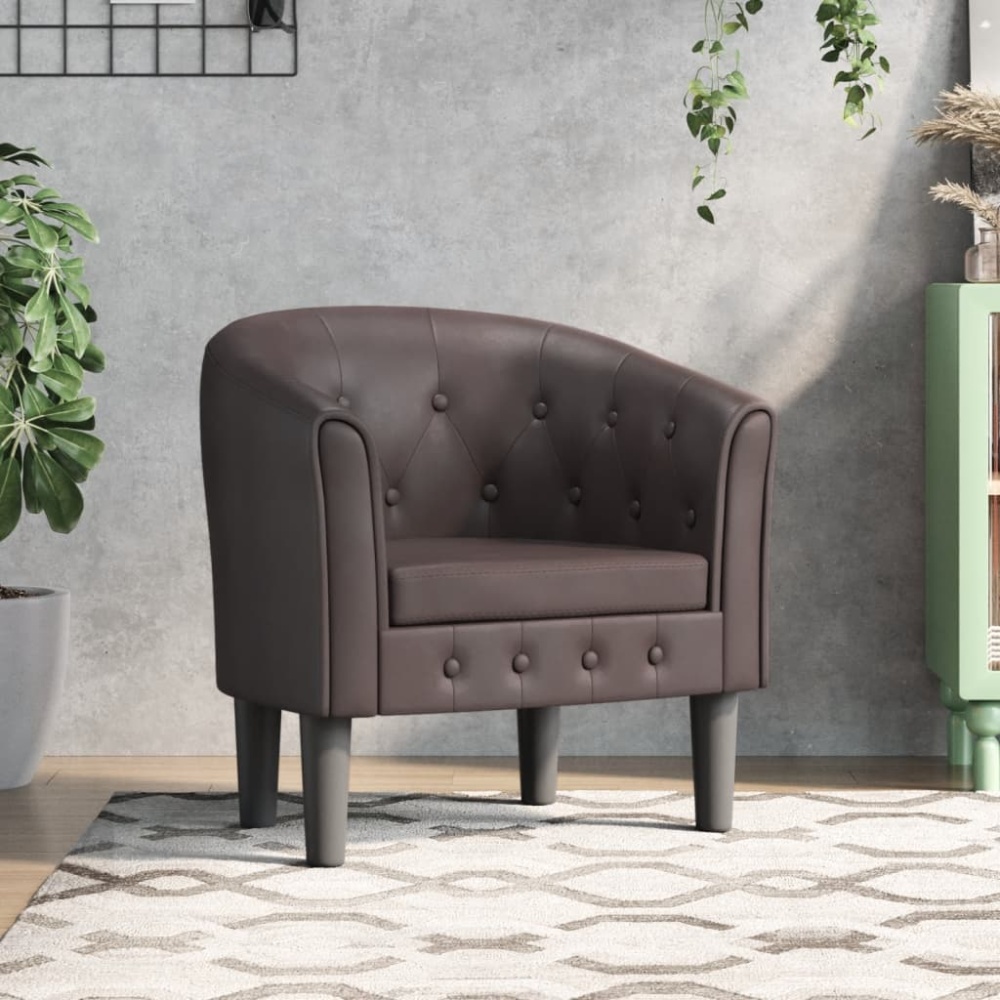 vidaXL Clubsessel Braun Kunstleder 356459 Bild 1