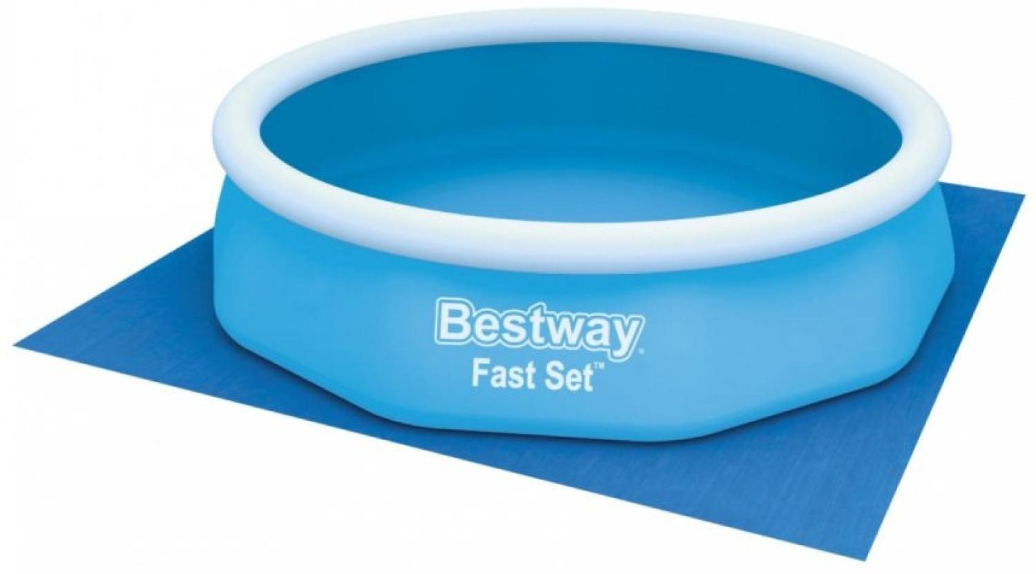 Bestway 'Flowclear™' Bodenplane für Aufstellpools, Polyethylen blau, 335x335 cm Bild 1