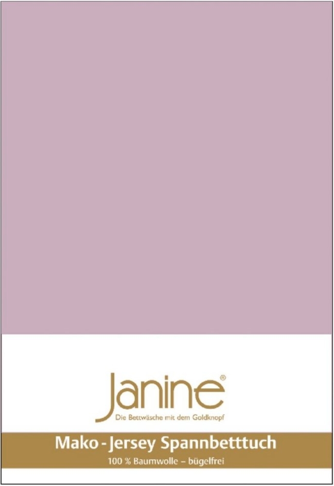 Janine Mako Jersey Spannbetttuch Bettlaken 140-160x200 cm OVP 5007 21 altrose Bild 1