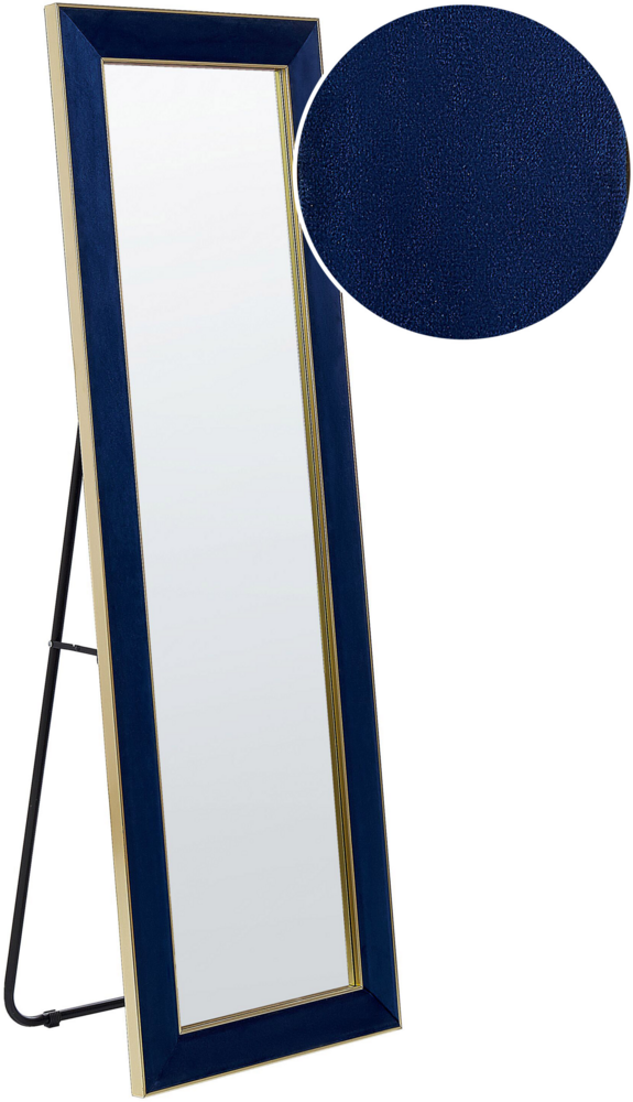 Standspiegel LAUTREC 150 cm Samtstoff Marineblau Bild 1