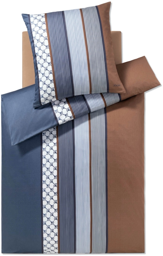 JOOP 'Cornflower Stripe' Bettwäsche, Baumwolle, Ocean, 135x200 cm + 80x80 cm Bild 1
