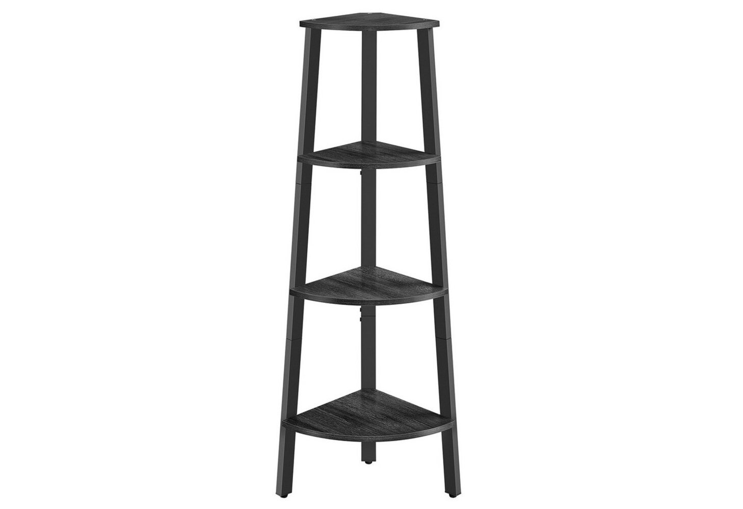 Vasagle Eckregal, Bücherregal mit 4 Ebenen, Leiterregal, Aufbewahrungsregal, Pflanzenregal für Wohnzimmer, Industrial-Design, mit Stahlrahmen Bild 1