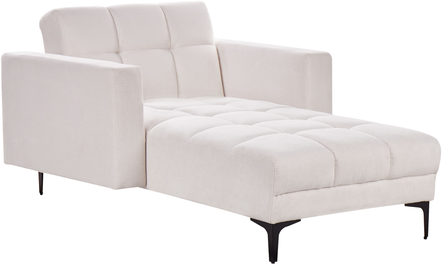 Beliani 'ALNES' Chaiselongue, Cremeweiß, Polyester Bild 1