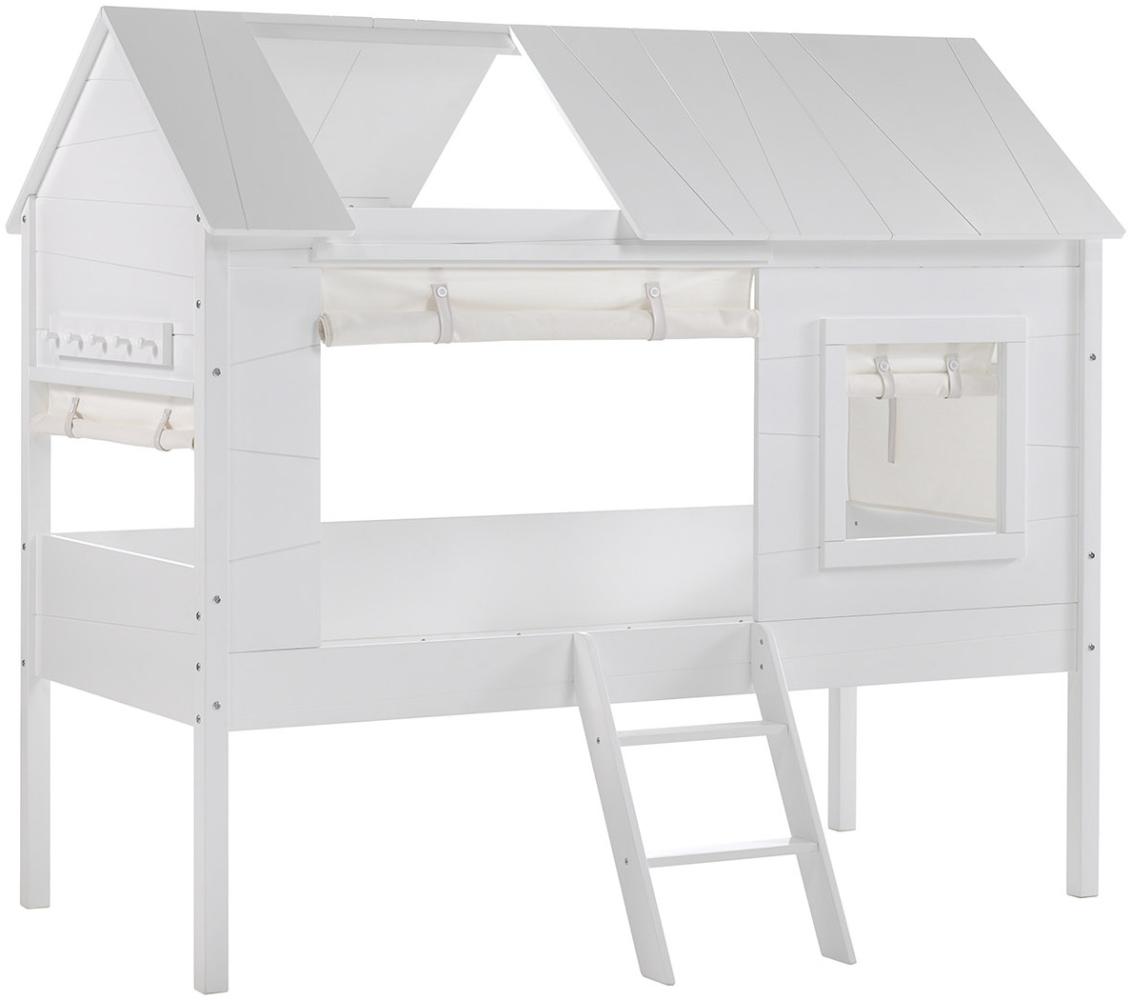 Vipack 'Charlotte' Baumhausbett 90x200 cm, weiß, inkl. Vorhang-Set Bild 1