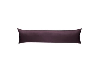 Mako-Satin Seitenschläferkissen Bezug uni / einfarbig brombeer 40x145 cm von Bettwaesche-mit-Stil