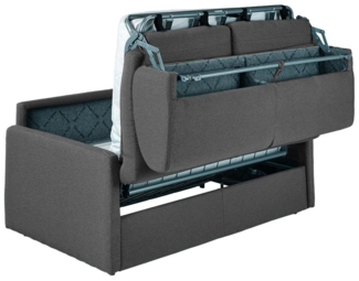 Vente-unique - Schlafsofa 3-Sitzer - Liegefläche: 140 cm - Matratzenhöhe: 18 cm - Stoff - Grau - CALIFE