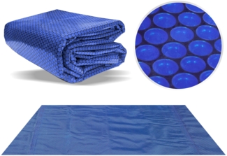 Poolpanda Pool Solarfolie 732 x 366 cm Elite rechteckig | 400 my | schwarz/blau | 15 mm Luftblasen