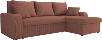 Mirjan24 'Kris' Ecksofa Cord, Rosa, 80 x 147 x 238 cm