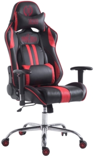 CLP Racing Gaming Bürostuhl Limit V2 Kunstleder höhenverstellbar und drehbar,schwarz/rot ohne Fußablage