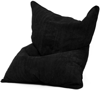 Green Bean® XXL Sitzsack 370 Liter waschbar, Cordstoff / EPS-Perlen Füllung samt-schwarz, 25 x 180 x 140 cm