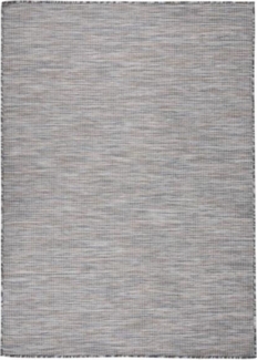 vidaXL Outdoor-Teppich Flachgewebe 200x280 cm Braun und Blau 340819