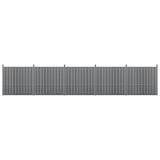 WPC Gartenzaun Langero 185x932 cm Grau neu. holz