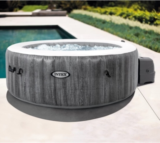 Intex Whirlpool "Pure Spa Bubble Massage Greywood Deluxe", Ø 196x71 cm