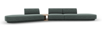 Micadoni Modulares Sofa Miley 5-Sitzer ohne Armlehnen Links Chenille Petrol