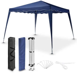 Juskys 'Vivara' Faltpavillon mit Tasche, höhenverstellbar, UV50+ & wasserabweisend, Stahl / Polyester blau, 3x3 m