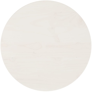 vidaXL Tischplatte Weiß Ø40x2,5 cm Massivholz Kiefer 813652