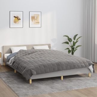 vidaXL Gewichtsdecke Stoff, 1 x Gewichtsdecke, Dunkelgrau, 200x200 cm, Stoff, 9 kg