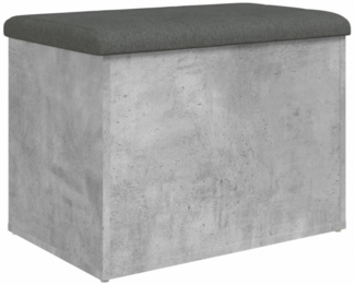Sitzbank mit Stauraum, Holzwerkstoff, Betongrau, 62 x 42 x 45 cm