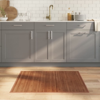 vidaXL Teppich Rechteckig Braun 80x100 cm Bambus 376902
