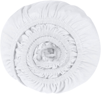 Schiesser 'Flexi' Spannbettlaken mit Gummizug, Jersey / Elasthan, Weiß, 90x200 cm