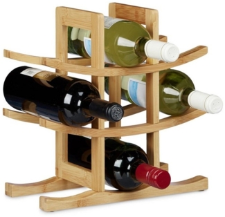 Weinregal Bambus 9 Flaschen