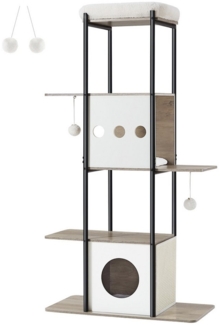 FEANDREA Kratzbaum große Plattform Katzenturm mit Kratzmatte modern