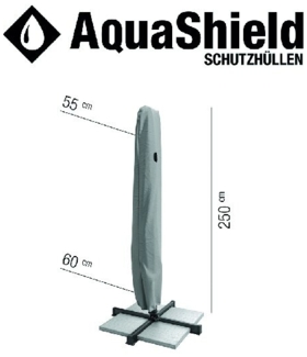 Siena Garden AquaShield Ampelschirm - hellgrau, Polyester 55/60xH250 cm