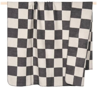 pad Wohndecke, Mischgewebe, 150x200 cm, Chess Karomuster Black White
