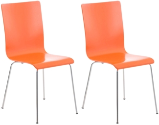 Besucherstuhl Pepe 2 Stühle Orange