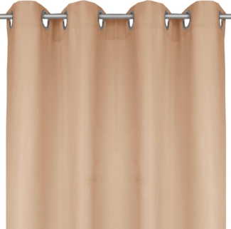 Bestlivings Blickdichte Sandgraue Gardine mit Ösen in 140x175 cm ( BxL ), in vielen Größen und Farben