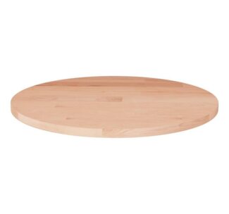 vidaXL Runde Tischplatte Ø50x2,5 cm Unbehandeltes Massivholz Eiche 342902