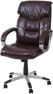 Mendler 'HWC-A71' Chefsessel, Stoff / Textil Wildleder-Optik bordeaux, max. 120 kg, FSC®