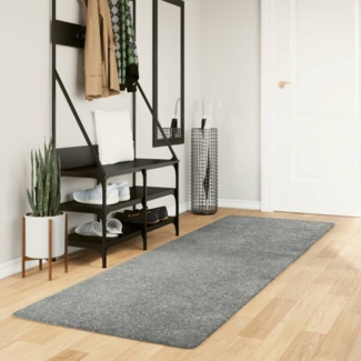 vidaXL Teppich Shaggy Hochflor Modern Grün 80x250 cm 375297