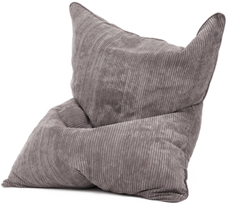 Green Bean® XXL Sitzsack 370 Liter waschbar, Cordstoff / EPS-Perlen Füllung grau, 25 x 180 x 140 cm