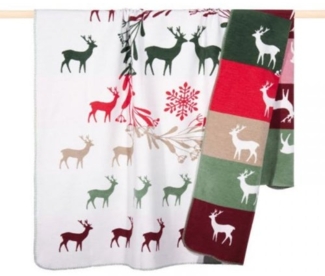 pad Wohndecke, Mischgewebe, 150x200 cm, Reindeer Rentier Sand